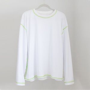 Contrast Stitching Long Sleeve Tee